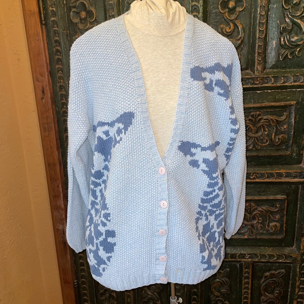 Rare Vintage Krizia Mirrors MM Giraffe Cardigan Sweater
